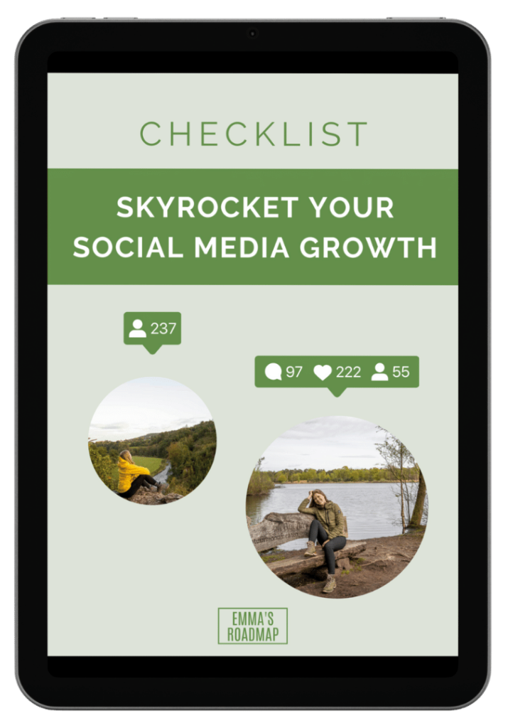 Free Checklist: skyrocket your social media growth - Emma's Roadmap